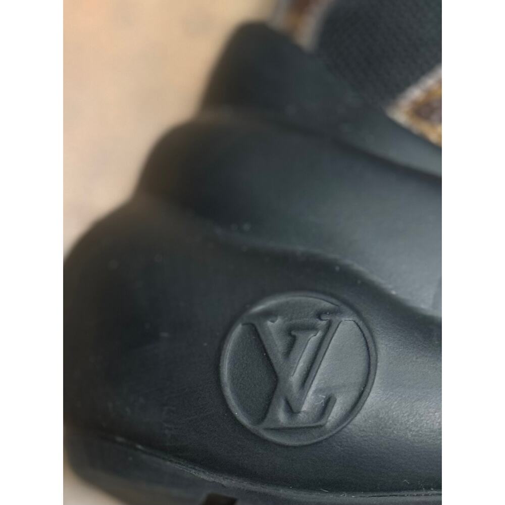 LOUIS VUITTON LV Sz. 38 Black Archlight Sneaker Monogram Lace Up Chunky Shoes - Picture 10 of 12